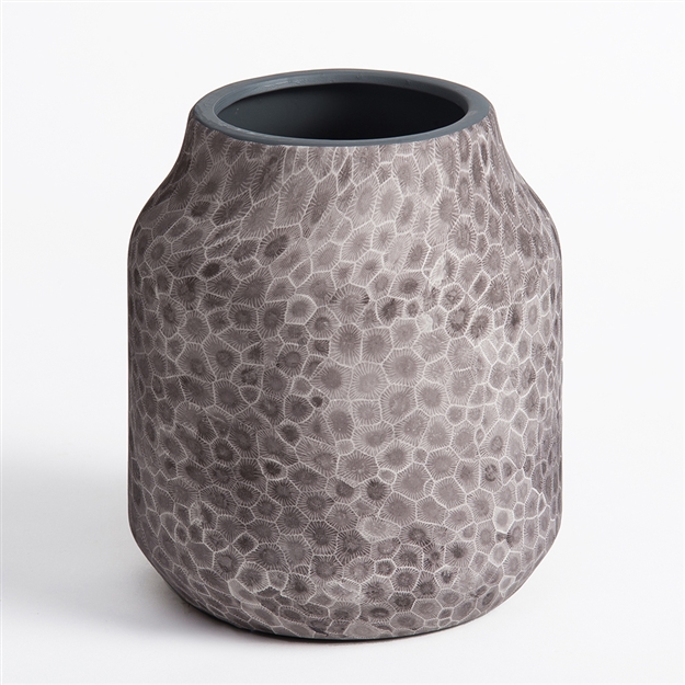 Petoskey Stone Ceramic Medium Wide Rim Vase