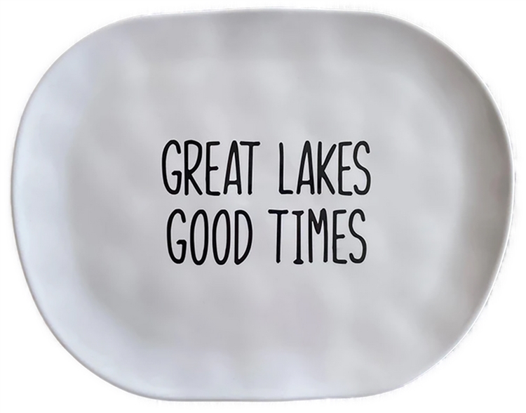 Great Lakes Melamine Serving Tray with GREAT LAKES GOOD TIMES