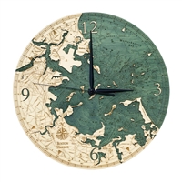 Boston Harbor Real Wood Decorative Clock