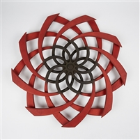 Sunflower Kinetic Sculpture Crimson & Chocolate