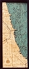 3D Chicago Nautical Real Wood Map Depth Decorative Chart