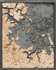 3D Boston Harbor Nautical Real Wood Map Depth Decorative Chart