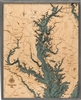 3D Chesapeake Bay Nautical Real Wood Map Depth Decorative Chart