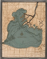 Lake St. Clair Nautical Topographic Art: Driftwood Grey