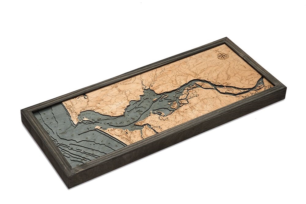 Wooden World Map - River Gray - World On Wall