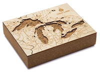 Great Lakes Cork Map Nautical Topographic Art