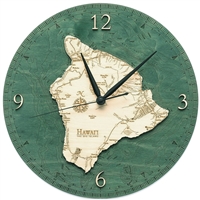 Hawaii the Big Island Real Wood Decorative Clock