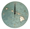 3D Hawaiian Islands Real Wood Decorative Clock