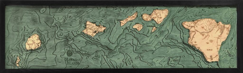 Jupiter outlet Island Wood Carved Map