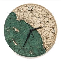 Los Angeles To San Diego Real Wood Decorative Clock