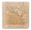 Los Angeles To San Diego Real Wood Decorative Cribbage Board
