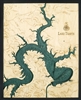 3D Lake Travis Nautical Real Wood Map Depth Decorative Chart
