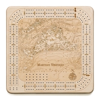 Martha's Vineyard Wood Decorative Cribbage Board