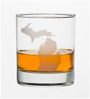 10 Oz Michigan rocks Glass