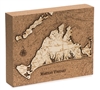 Martha's Vineyard Cork Map Nautical Topographic Art