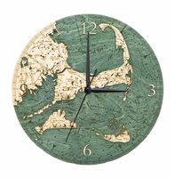 Cape Cod and Islands Real Wood Decorative Clock