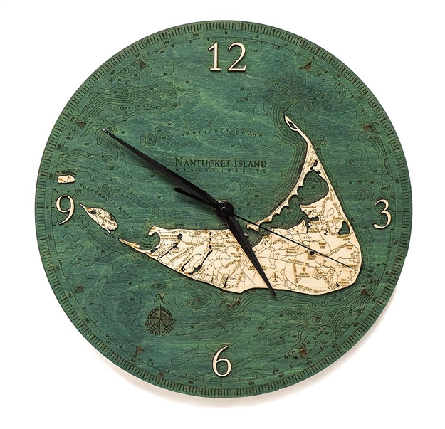 Nantucket Real Wood Decorative Clock