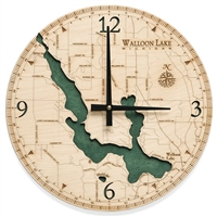 Walloon Lake Real Wood Decorative Clock