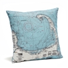 Cape Cod Indoor Outdoor Nautical Pillow Map