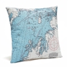 Northwest Michigan Indoor Outdoor Nautical Pillow Map