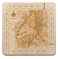 Puget Sound Real Wood Decorative Cribbage Board