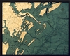 Savannah Nautical Topographic Art: Bathymetric Real Wood Decorative Chart