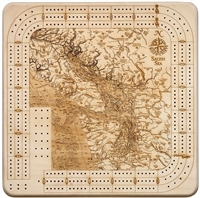 Salish Sea Real Wood Decorative Cribbage Board