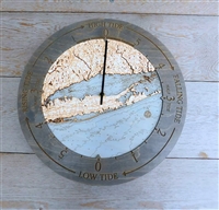 Long Island   Real Wood Decorative tide Clock
