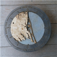 Virginia Beach to Kitty Hawk  Real Wood Decorative tide Clock