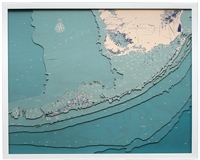 3D Florida Keys Nautical Real Wood Map Depth Decorative Chart | UV Printed