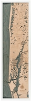 Naples Nautical Topographic Art: Bathymetric Real Wood Decorative Chart