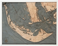 Custom Wood Charts of Sanibel Island from Carved Lake Art: Nautical Gifts & Depth Charts