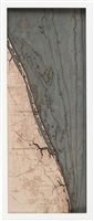Treasure Coast Nautical Topographic Art: Bathymetric Real Wood Decorative Chart