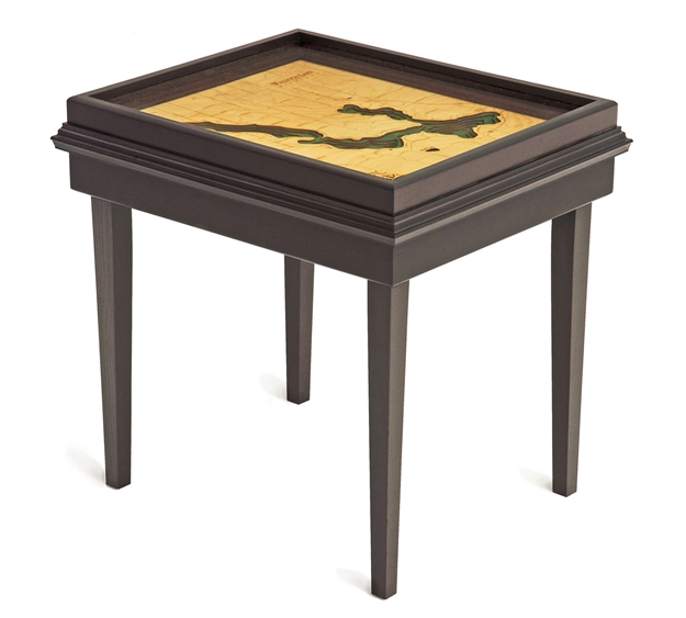 Walloon Lake 3D Nautical Woodchart End Table