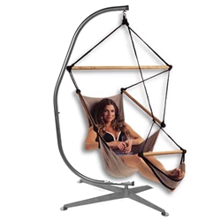 C Shaped Hammock Chair Stand - Black