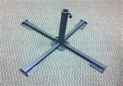 Folding Portable Umbrella Cross Base - Gunmetal Grey