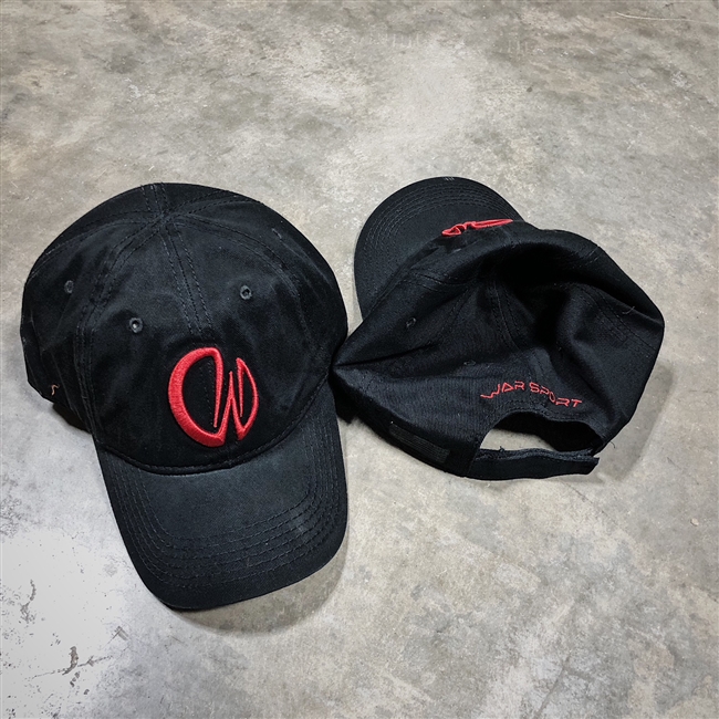 Warsport Ball Cap - Black with Red Logo