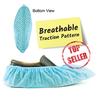 Shoe Inn 7FWT-80HC Fabric Shoe Covers with Traction for Fusion and Stay