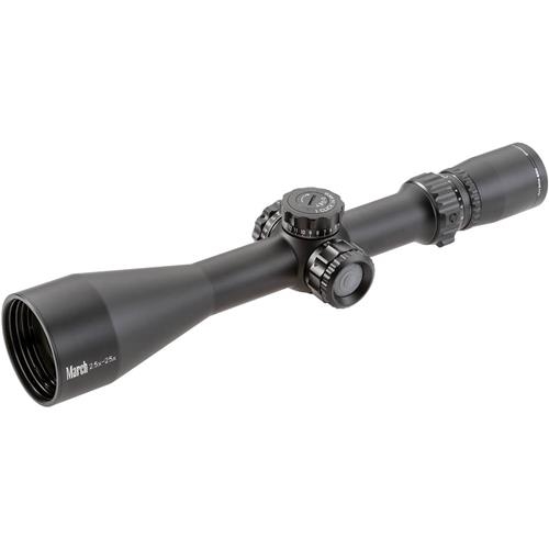 March Optics 2.5-25 x 52mm Tactical Knob, Illuminated MTR-1