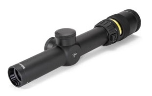 Trijicon AccuPoint 1-4x24 Riflescope Standard Duplex Crosshair w/ Amber Dot, 30mm Tube