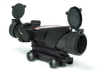 TRIJICON ACOG 4x32mm Dual Illuminated Red Chevron .223 Ballistic Reticle Army Rifle Combat Optic for the M150 with TA51 Mount