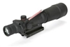 TRIJICON ACOG 5.5x50mm Dual Illuminated Red Chevron Flat Top .223 Ballistic Reticle with Flat Top Adapter