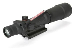 TRIJICON ACOG 5.5x50mm Dual Illuminated Red Chevron Flat Top .223 Ballistic Reticle with Flat Top Adapter