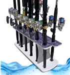 Rush Creek Reel Salty 11 Rod 2-Tier Floor Storage Rack