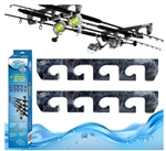 Rush Creek Reel Salty 4 Rod Fixed Wall/Ceiling Rack