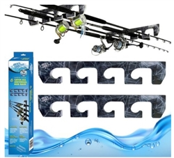 Rush Creek Reel Salty 4 Rod Fixed Wall/Ceiling Rack