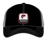 Simms Bass Patch Trucker Black