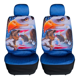PRINTED FRONT SEAT COVER SET - FREE TO FLY