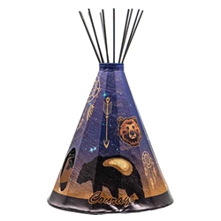 Courage / Bear, 12" height Tipi Lamp