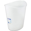 4S-03186--WASTEBASKET, CLEAR PLASTIC, 12 5/8" HEIGHT